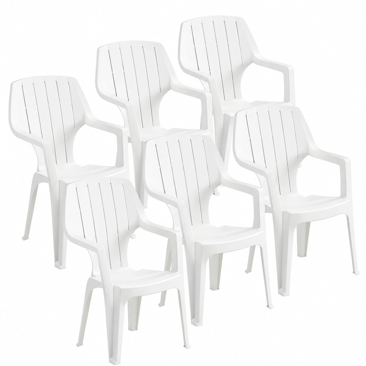 Salon de jardin, coloris blanc, pour la terrasse ou le jardin
