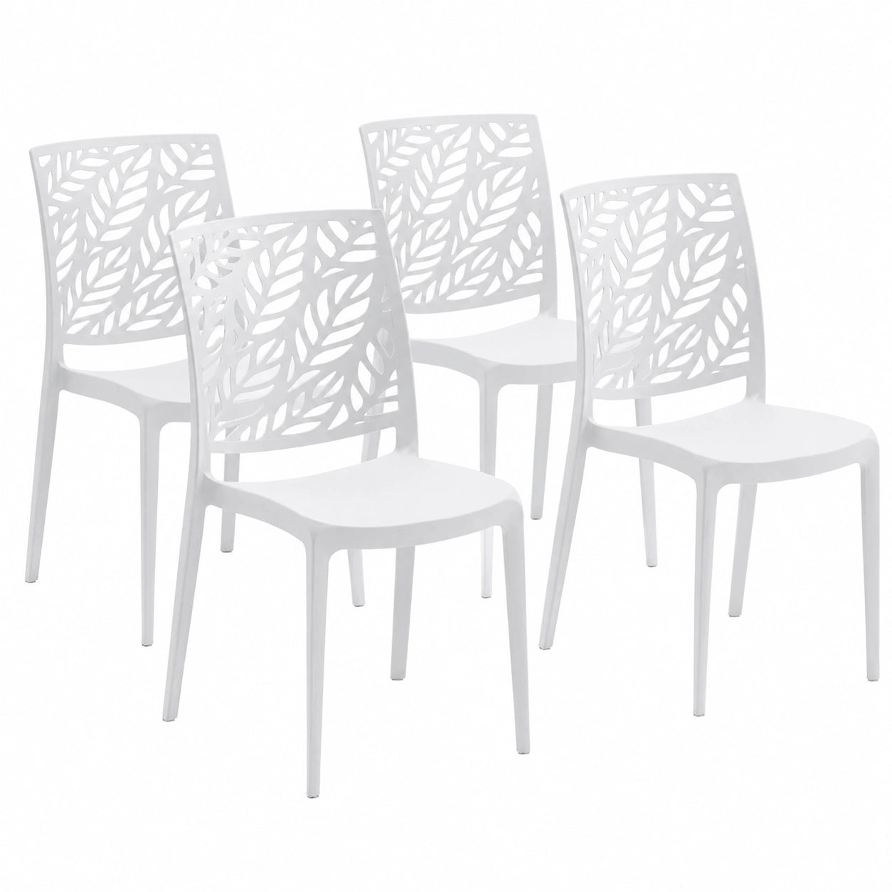 Chaise, en verre, coloris blanc, pour la salle à manger ou la cuisine