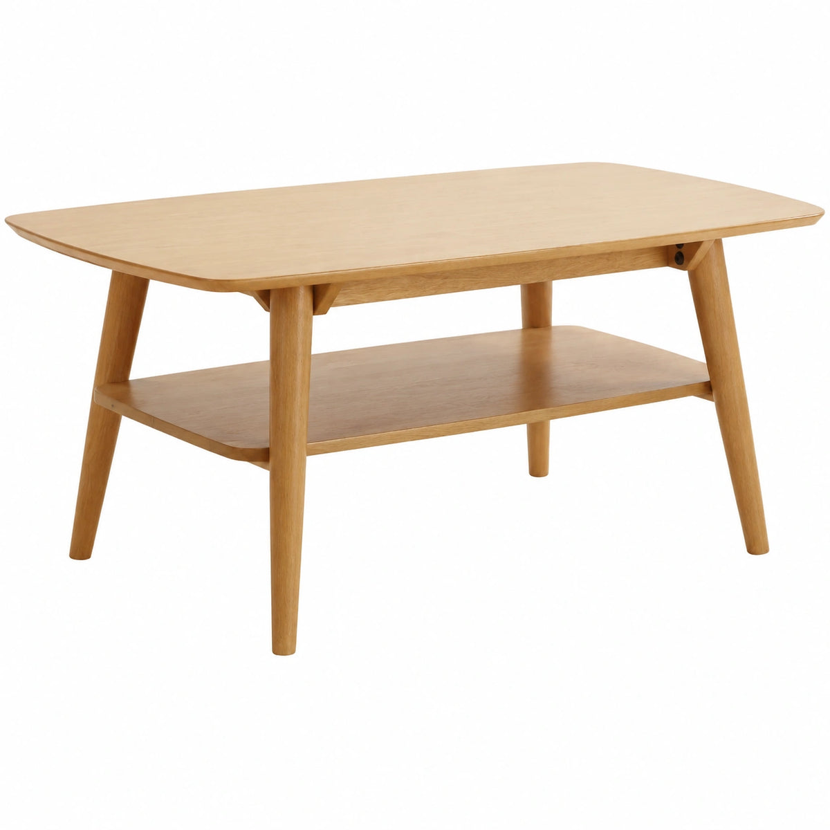 Table basse, en bois massif et chêne, pour le salon