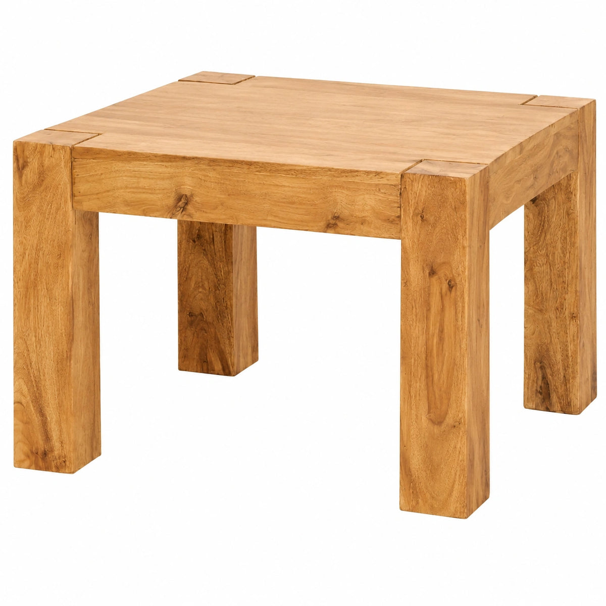 Table basse, en bois massif, coloris marron, 60 x 60 x 40 cm, pour le salon