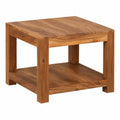 Table basse, en bois massif, coloris marron, 60 x 60 cm, pour le salon
