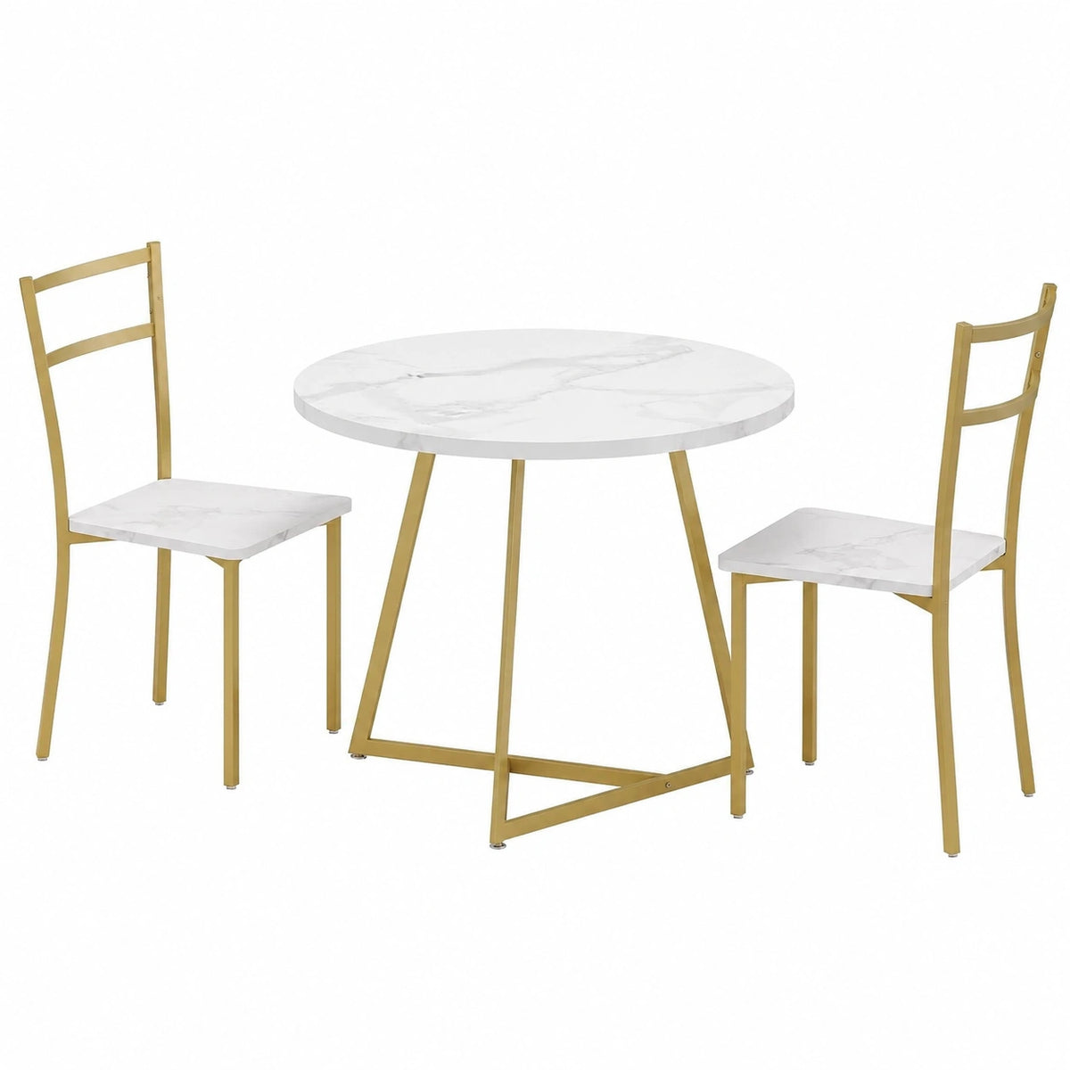 Table, rembourré, coloris doré, 2 places, pour les espaces de vie