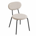 Chaise, en métal, rembourré, coloris noir, pour la salle à manger ou la cuisine
