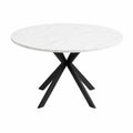Table, avec 2 chaises, coloris blanc, 3 pièces, pour les espaces de vie