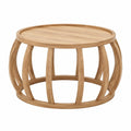 Table basse, en bois massif, coloris naturel, pour le salon